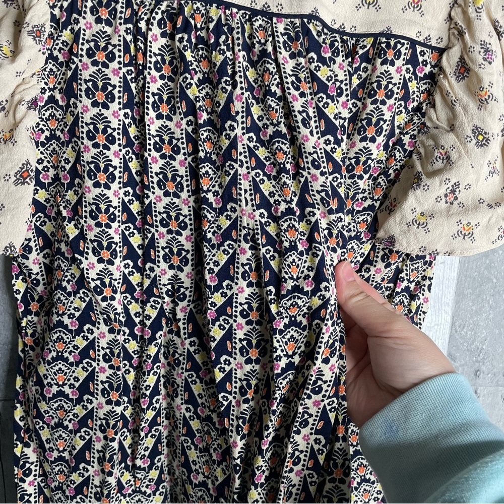 Anthropologie Pepin Printed Luca Blouse women’s size xs made in India bohemian - Picture 7 of 8